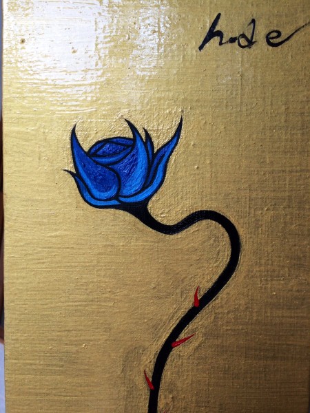「青いバラ」 油彩、カンヴァス